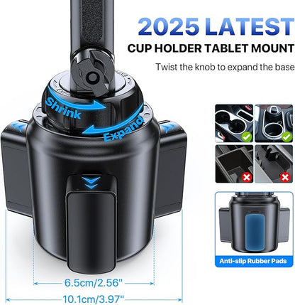 Miracase Adjustable Long Neck Car Tablet Holder Compatible - Image 3