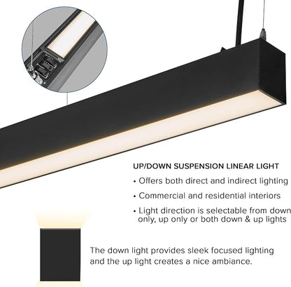 Maxxima 4 ft. LED Black Linear Light, Up and Down Adjustable Light Output - Image 5