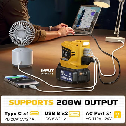 Power Inverter 200W Portable Power Station Generator Compatible - Image 3