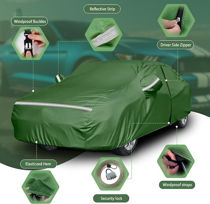BOSSTONE Car Cover Custom Fit for Honda Accord 2007-2025, for Toyota Camry - Image 5