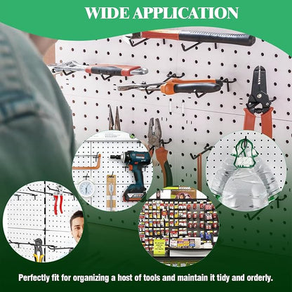 50Pcs 6"/15CM Pegboard Hooks Assortment Set, Metal Peg Board Hooks - Image 7