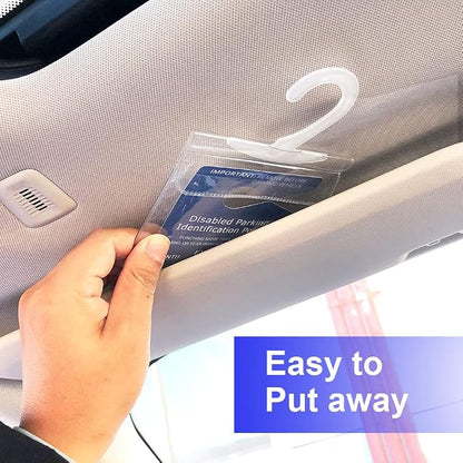 Handicap Placard Holder for Auto, Small Size Ultra Transparent Handicapped - Image 7