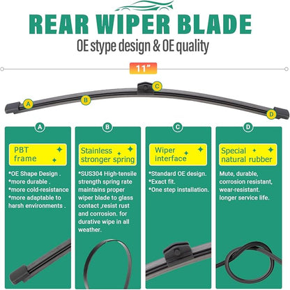 26" 19" 11" Windshield Wiper Blades Replacement - Image 4