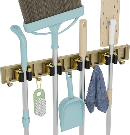 Broom Holder Wall Mount Mop and Broom Hanger Wall Mounted Garage Storage Rack by reliahom