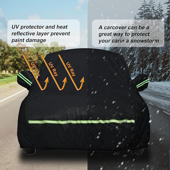 Waterproof Car Covers for 2021-2024 Ford Bronco 2 Door 210T Custom Outdoor - Image 5