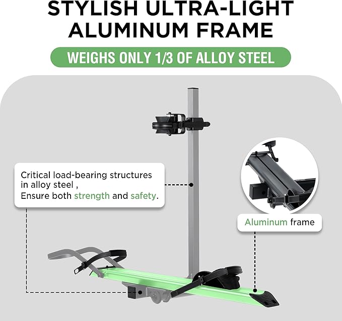 Young 100LBS. Capacity Aluminum 1-Ebike Rack - Image 5