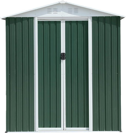 6x4 FT Outdoor Storage Shed, Metal Garden Shed - Image 6