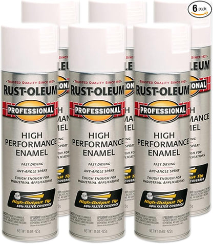 Rust-Oleum 239108-6PK Professional High Performance Enamel Spray Paint by Rust-Oleum