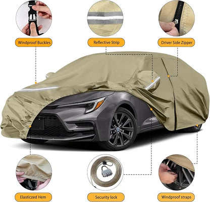 Waterproof Car Covers Replace for 2004-2025 Toyota Corolla Sedan, Windproof - Image 2