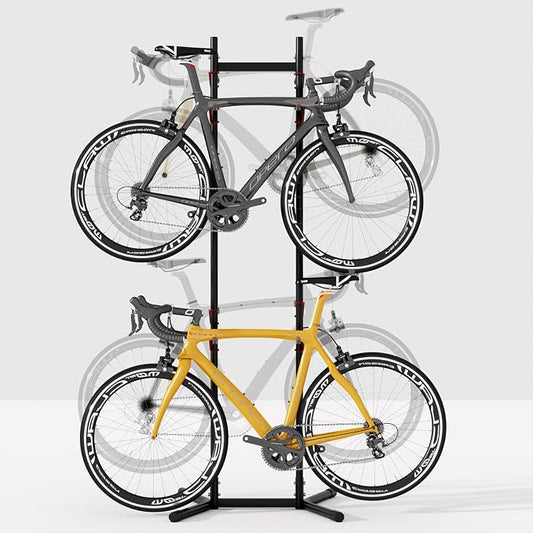Urban Deco 2-4 Bike Storage Rack Garage Max154lbs, Freestanding Indoor Bike Rack by UrbanDeco