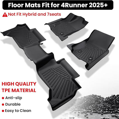 Floor Mats for 4Runner 2025, All Weather Floor Mats Floor Liners Compatible - Image 2