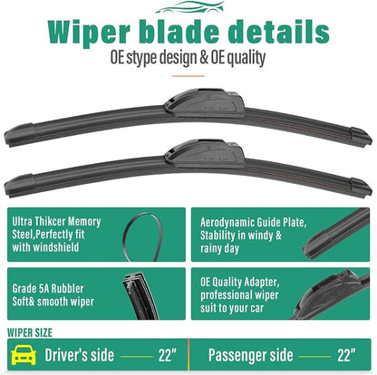 22" 22" 11" Windshield Wiper Blades Replacement - Image 3