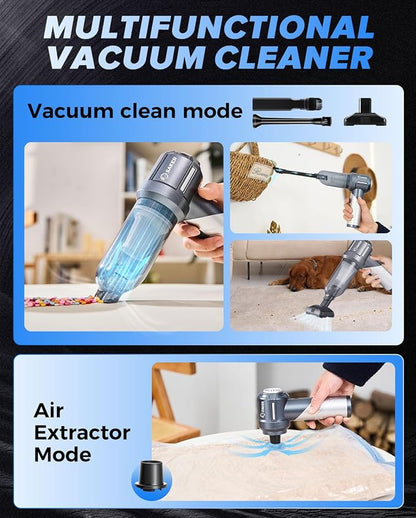 Saker Car Vacuum Portable Cordless, Foldable Mini Handheld Vacuum Cordless and - Image 5