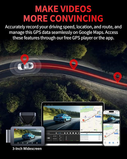 Dash Cam Front and Rear, 4K Full HD Dual Dash Camera - Image 9