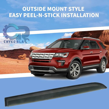 4PCS Rain Guards Window Visor Fit - Image 4