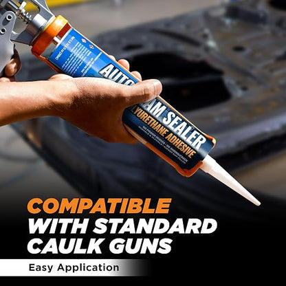 2 Pack Professional Automotive Seam Sealer, Paintable Quick-Set Polyurethane - Image 4