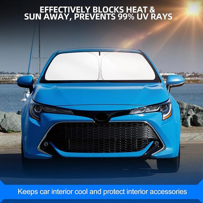 Windshield Sun Shade for Toyo-ta Corolla 2014-2019 Foldable Sunshade Custom Fit - Image 7