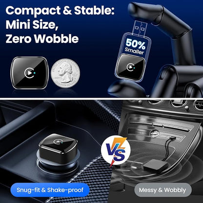 Wireless CarPlay Adapter & Android Auto, 2-in-1 CarPlay Adapter Convert Wired - Image 3