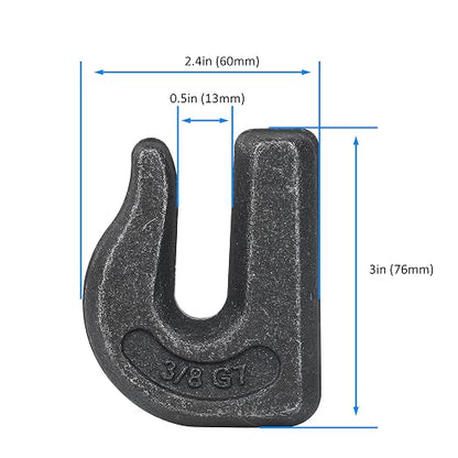 3/8 inch Weld On Grab Hooks, G70 Tractor Bucket Hooks Great - Image 2