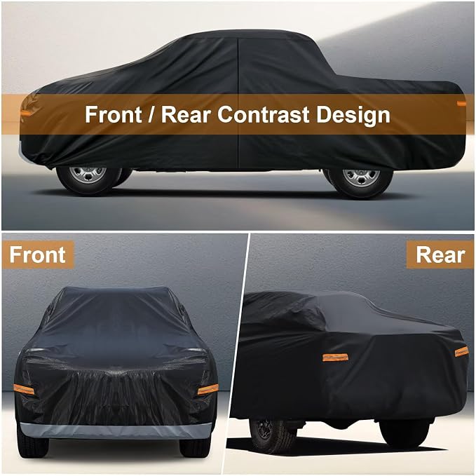Kayme Truck Cover Custom Fit GMC Sierra Regular Cab Long Bed. Full Exterior - Image 5