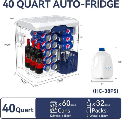 Car Fridge Portable 12V Refrigerator 40 Quart 12 Volt Freezer Compressor Cooler - Image 3