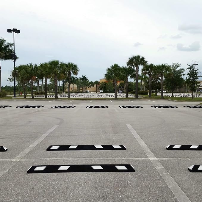 SmartSign Rubber Parking Curb, Heavy Duty Parking Stops - Image 5