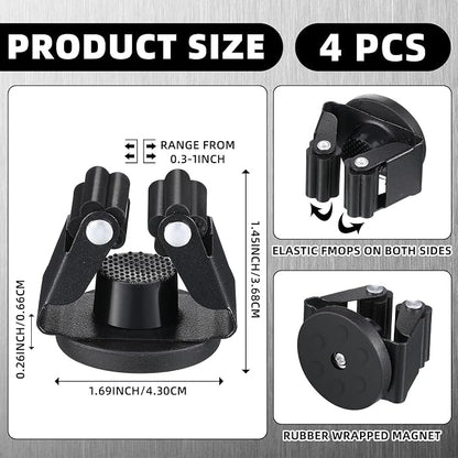 4 Pcs Magnetic Mop Broom Holder Movable Magnetic Broom Holder Rack, Anti Slip - Image 2