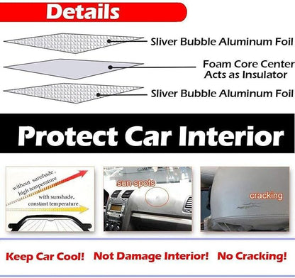 Big Hippo Car Windshield Sun Shade UV Rays Sun Visor Shade, Auto Front Car - Image 8