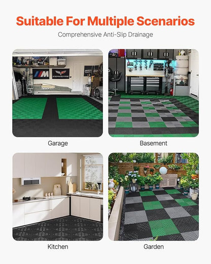 VEVOR Interlocking Drainage Mat, 12” x 12” Modular Interlocking Cushion - Image 6