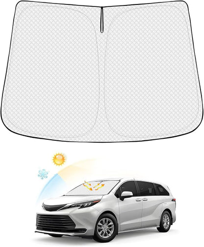Windshield Sun Shade for Toyota Sienna 2021-2025 2026 Accessories Thicken by Canvcle