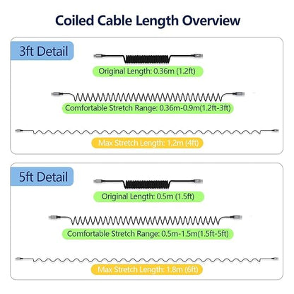 AGVEE 2 Pack 3ft Coiled Short USB-C to Lightning Charging Cable 30W PD Fast - Image 5