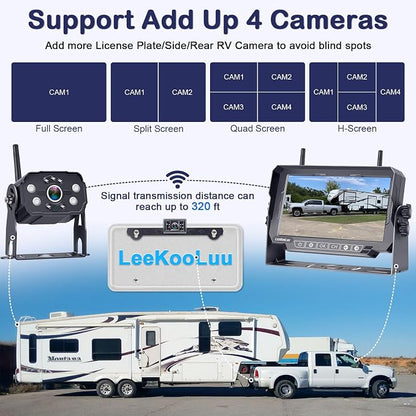 Dual RV Backup Cameras Wireless - Image 2