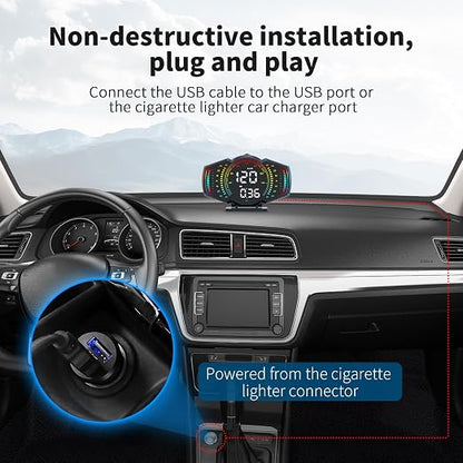 ACECAR Digital GPS Speedometer, Universal Car GPS Head-Up Display, Smart HUD - Image 6