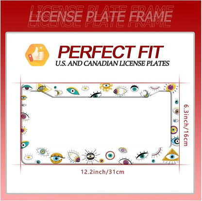 Evil Eye License Plate Frame Colorful License Plate Frames Stainless Steel - Image 7