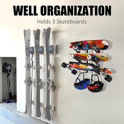 UNIREDPOWER Skateboard Storage Rack, Wall Mounted Organizer Shelf, Wall Display - Image 7