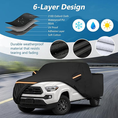 Waterproof Car Covers for Toyota Tacoma Double Cab-6ft Bed 2016-2025, - Image 2