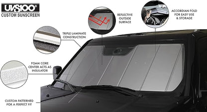 Covercraft UVS100 Custom Sunscreen | Fits 2014-2020 Lexus is | Silver - Image 3