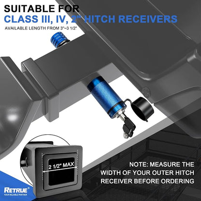 RETRUE Trailer Hitch Locks, 5/8" Locking Hitch Pin - Image 2