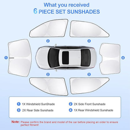 6pcs Car Window Shades for Toyota Camry 2007-2011 Accessories, Windshield Side - Image 7