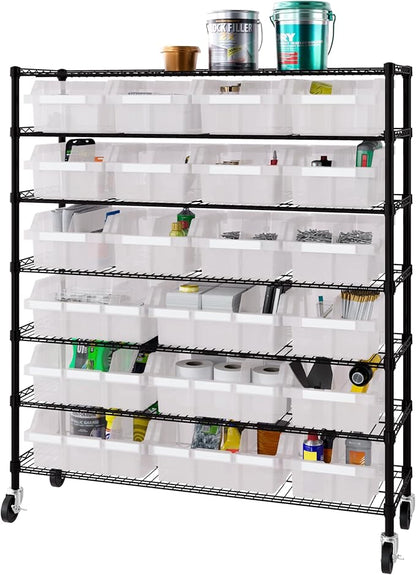 Seville Classics Heavy Duty NSF Bin Rack Solid Steel Wire Shelving Storage Unit by SevilleClassics