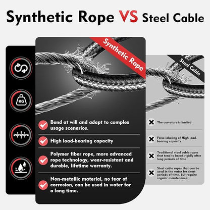 Portable Drill Winch of 1000 Lbs, Rotate The Hook 360 Degrees, - Image 4