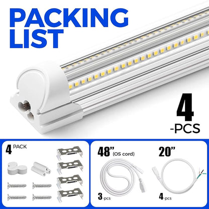 Barrina 8FT LED Shop Light, 100W 15000LM 5000K, V Shape Integrated T8 LED - Image 8