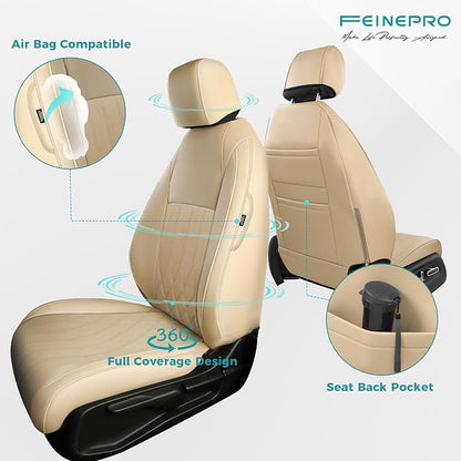 Seat Covers for Honda Civic Sedan 4DR Sedan LX 2022 2023 2024 2025, Leather Car - Image 3