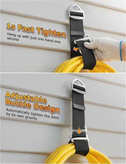 6 Pack One Hand Operation Adjustable Extension Cord Organizer Holder, Hose Rope - Image 2