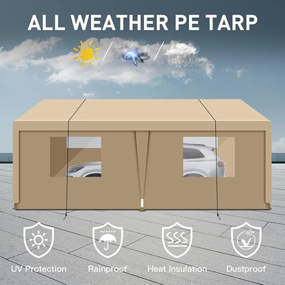 Car Canopy Portable Garage Duty Carport - Image 4