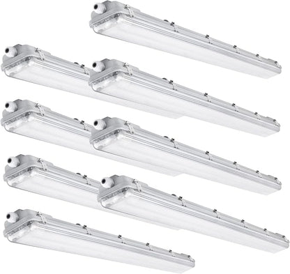 4FT Vapor Tight LED Light Fixture 4200LM 48W, 6500K Bright White IP65 Waterproof by LAMPSERO