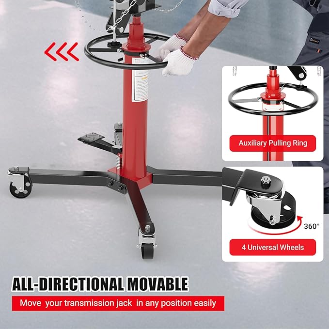 Garvee 1322lbs Transmission Jack, Hydraulic Telescoping Transmission Jacks - Image 5