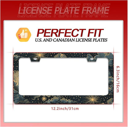 Beautiful Night Starry Sky License Plate Frame Nebula Stars License Plate - Image 2