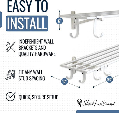 StoreYourBoard 2-Pack Heavy Duty Wall Shelves – Wall-Mounted Garage Storage - Image 2
