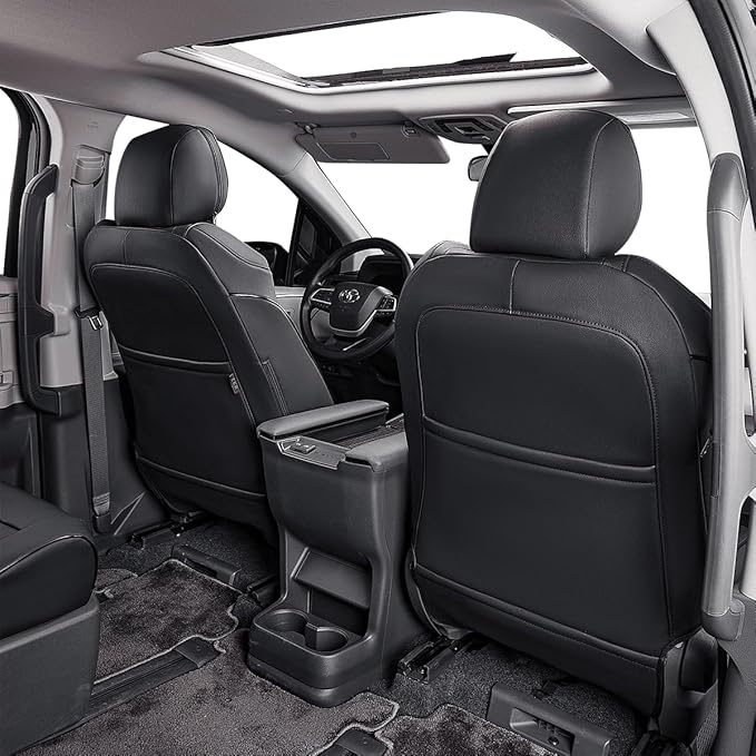 EKR Sienna Seat Covers for 2021 2022 2023 2024 2025 Toyota Sienna LE, 8 Seats - Image 4